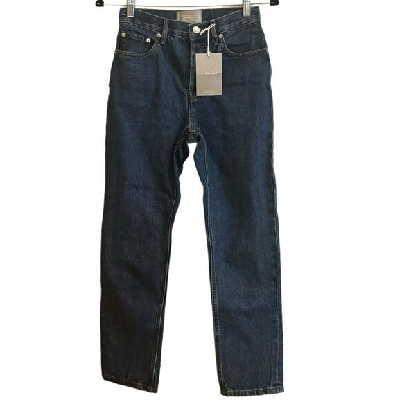 Everlane NWT Women’s 90’s Cheeky High Rise Button Fly Straight Leg Jeans Size 23 - Picture 3 of 11